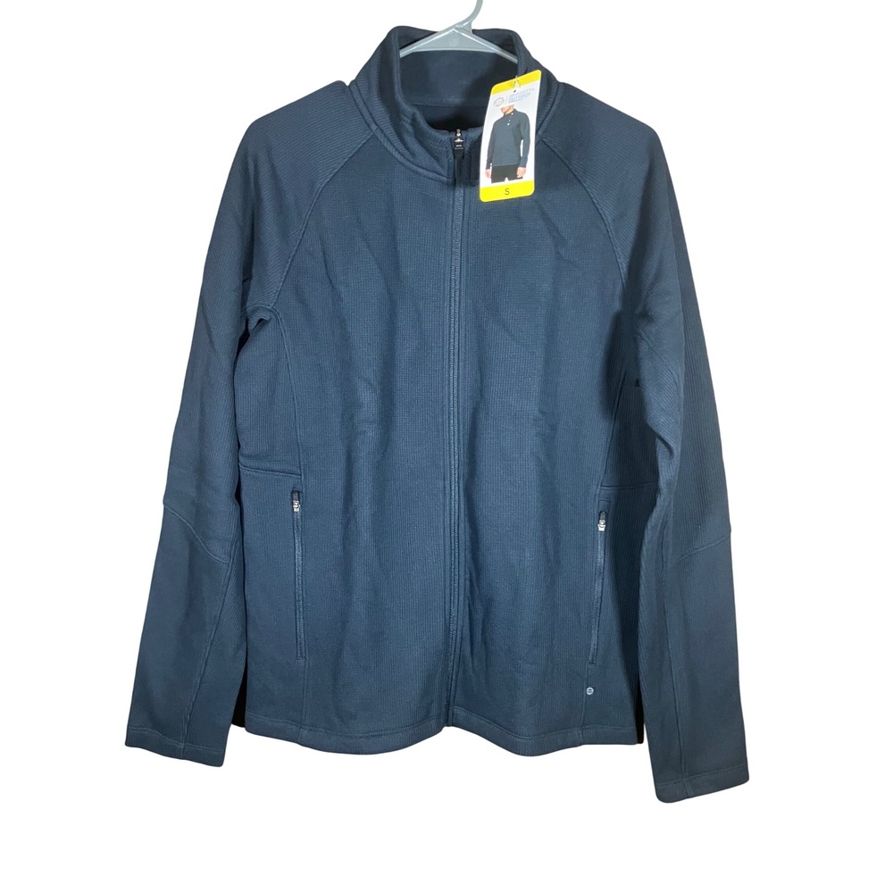Mondetta Outdoor Project Full Zip Jacket Fleece Interior Mens Size S Blue NWT